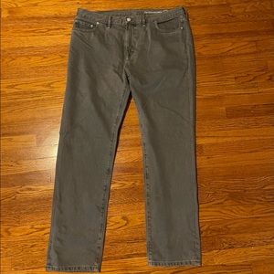 Outerknown sea jeans drifter taper fit 38 waist 32 length grey